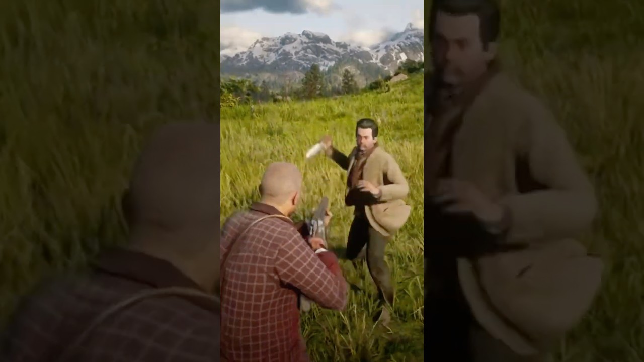 Unique Weapon Knife Kill Dodge Animation | RDR2 #shorts