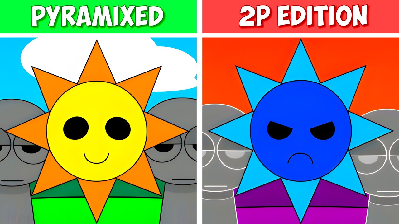 Incredibox Sprunki - Pyramixed but 2P Edition | Normal vs Horror