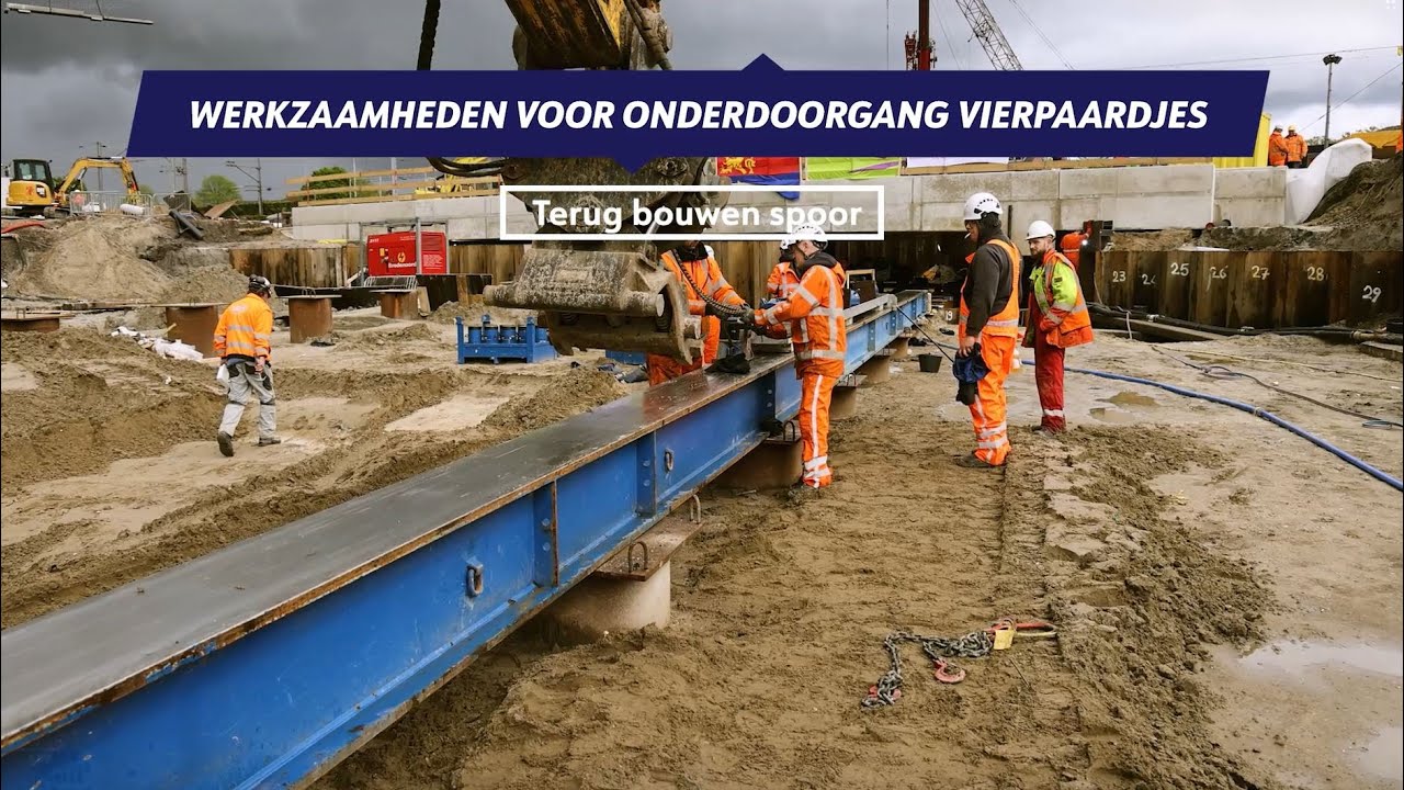 Terug bouwen spoor Vierpaardjes Venlo