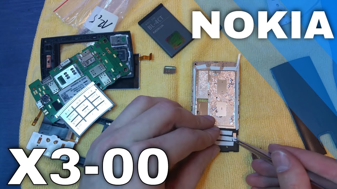 Nokia X3-00 naprawa taśmy - disassambly - flex repair