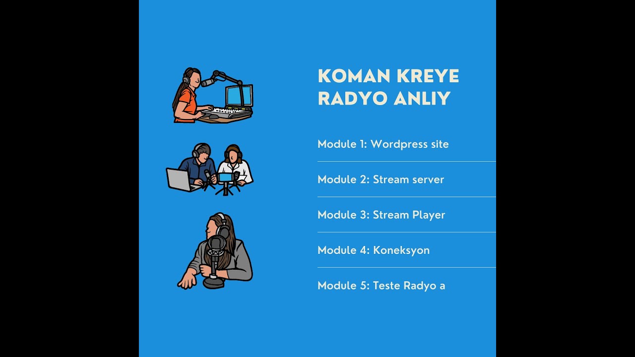 K&ograve;man monte yon radyo online