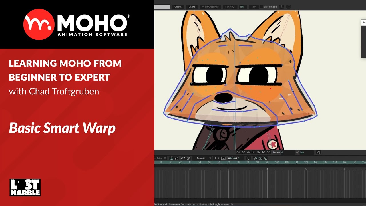 Часть 10/38. Базовый Smart Warp — изучение Moho от новичка до эксперта