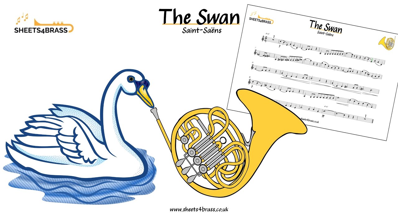 The Swan - French Horn Play Along with sheet Music