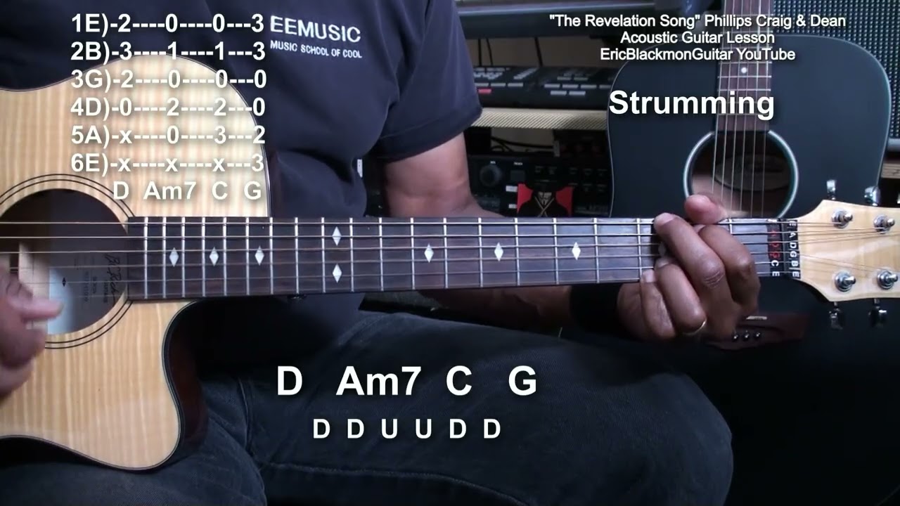 THE REVELATION SONG Phillips, Craig & Dean Acoustic Guitar Lesson Tutorial @EricBlackmonGuitar
