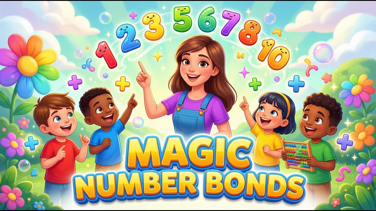 Magic Number Bonds Song (1&ndash;10) 🎵 | Learn Early Math with Shan | Kids Counting Song