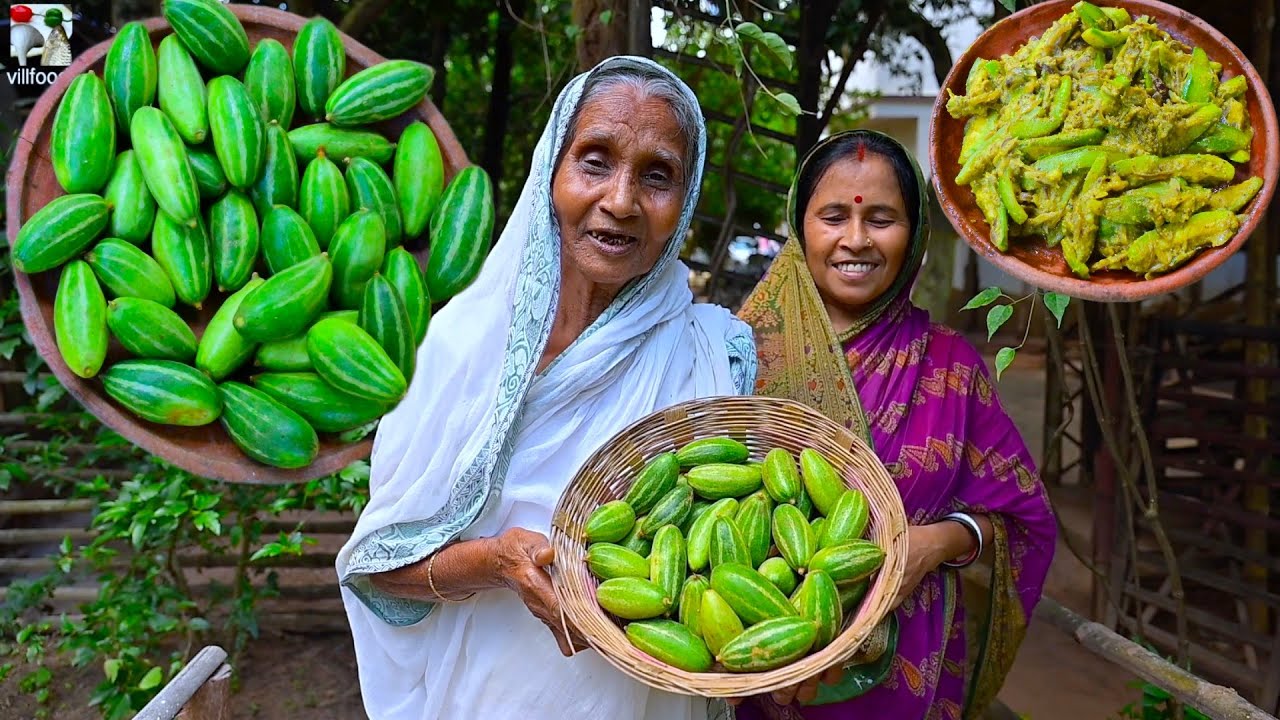 ঘরোয়া পদ্ধতিতে নিরামিষ সর্ষে পটল রান্না সঙ্গে বাগানের তাজা লাল শাক ভাজা | villfood recipes