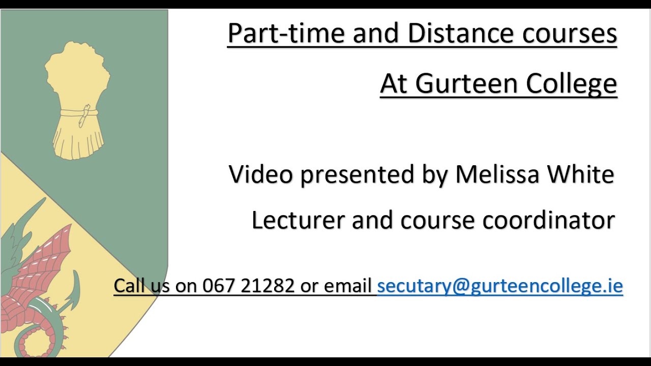 Part Time and Distance Courses at Gurteen