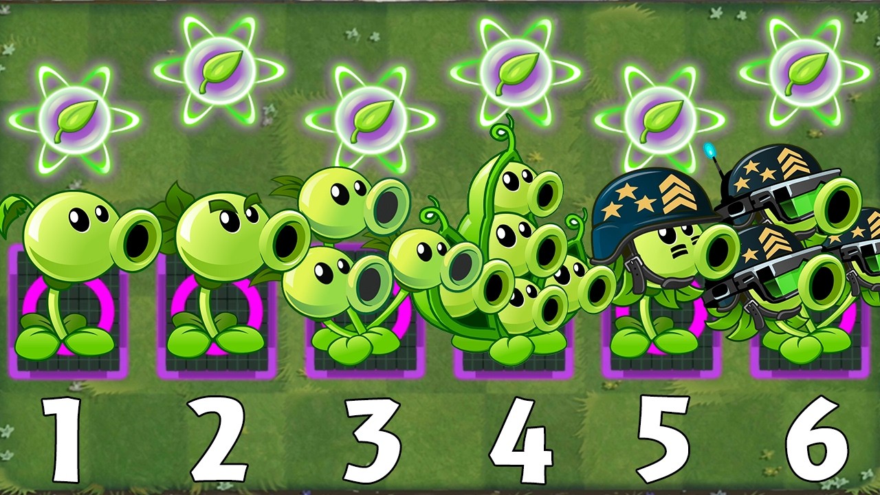 PvZ 2 Challenge - All PEASHOOTERS Level 1 vs Hamster Ball Gargantuar - Who is Best Plant?