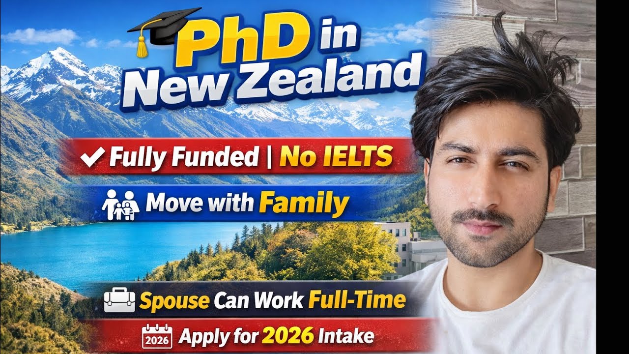 PhD in New Zealand 2026 | Fully Funded Scholarships | Spouse can work full-time for Pakistani