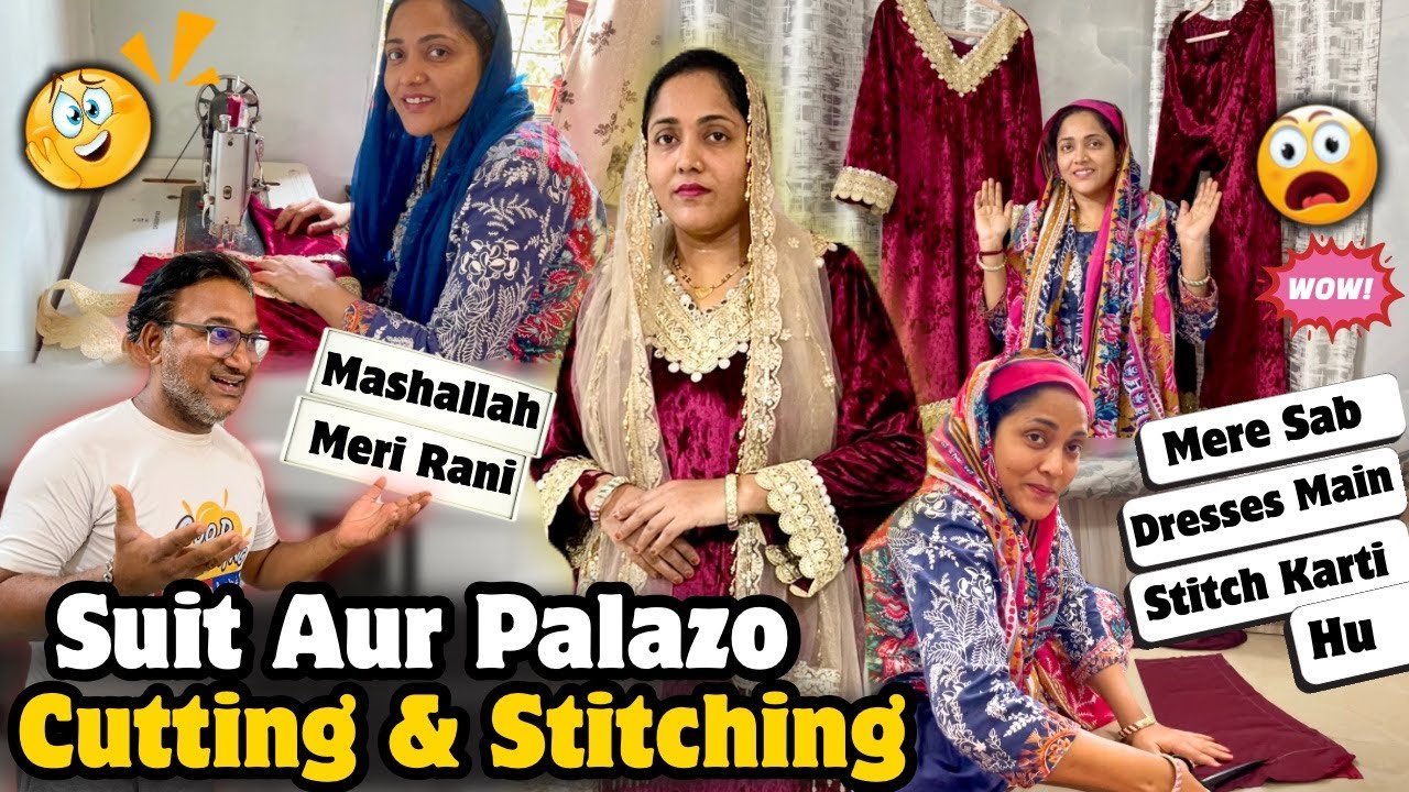 Suit Aur Palazo Cutting & Stitching | Velvet Suit | Ek Din Me Dress Ready {AFREEN DASTARKHWAN} 2025