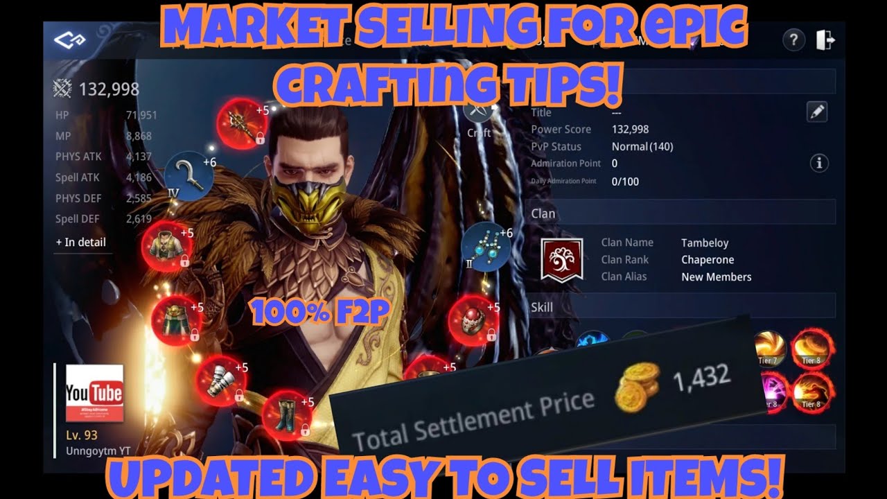 MIR4 EPIC CRAFTING MARKET SELLING TIPS! WHAT ITEMS TO SELL?