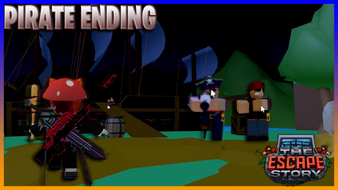 The Escape [Story]-Full Walkthrough+Pirate Ending | ROBLOX