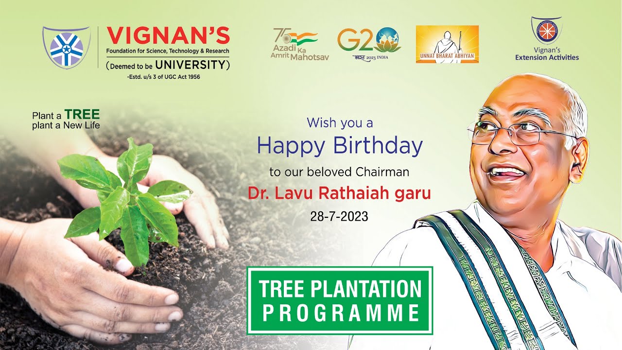 Grand Birthday Celebrations of Dr.Lavu Rathaiah at Vignan!