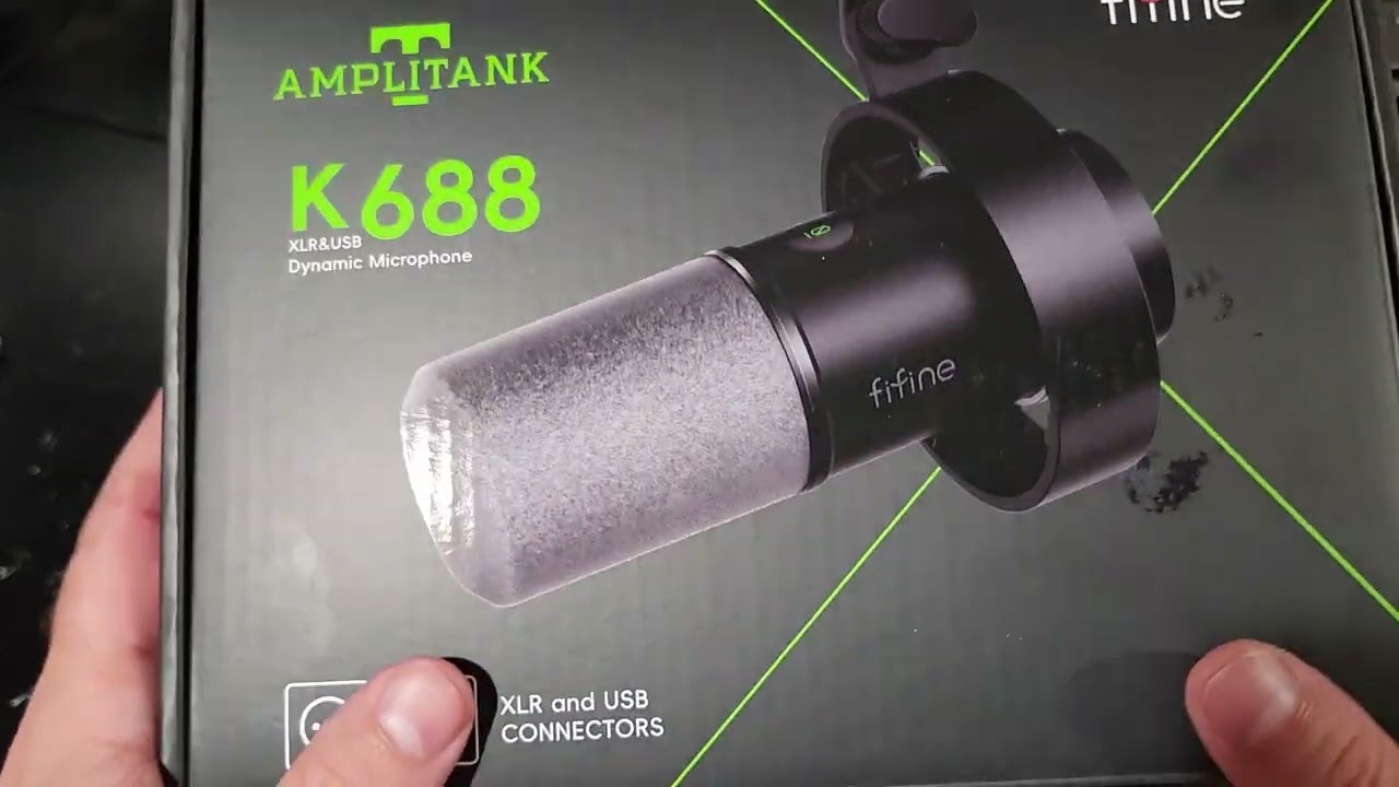 UnBoxing a FIFINE XLR/USB Dynamic Microphone K688 - THIS IS NOT THE REAL REVIEW –(Not a Review!) 🎤