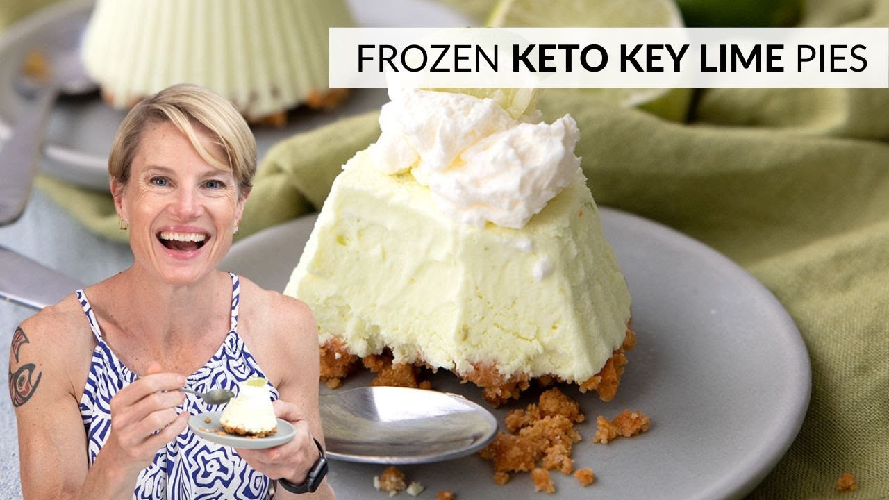 Frozen KETO KEY LIME Pies - Easy and refreshing SUGAR-FREE dessert!