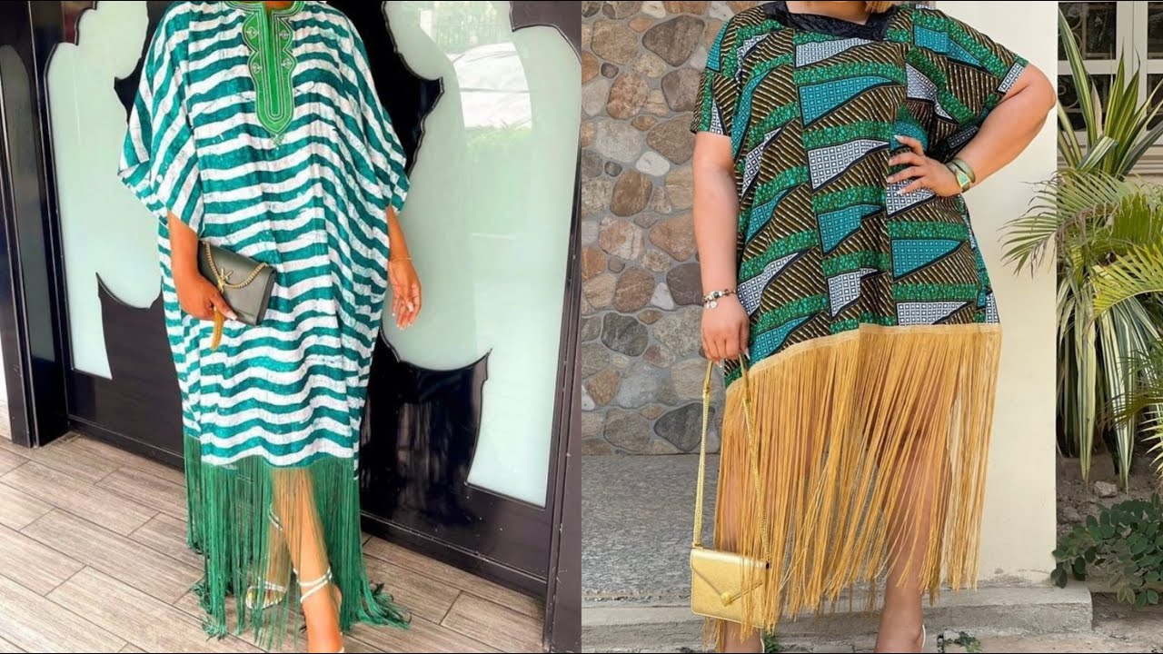 Confidensews a Simple Bubu gown with Fringe