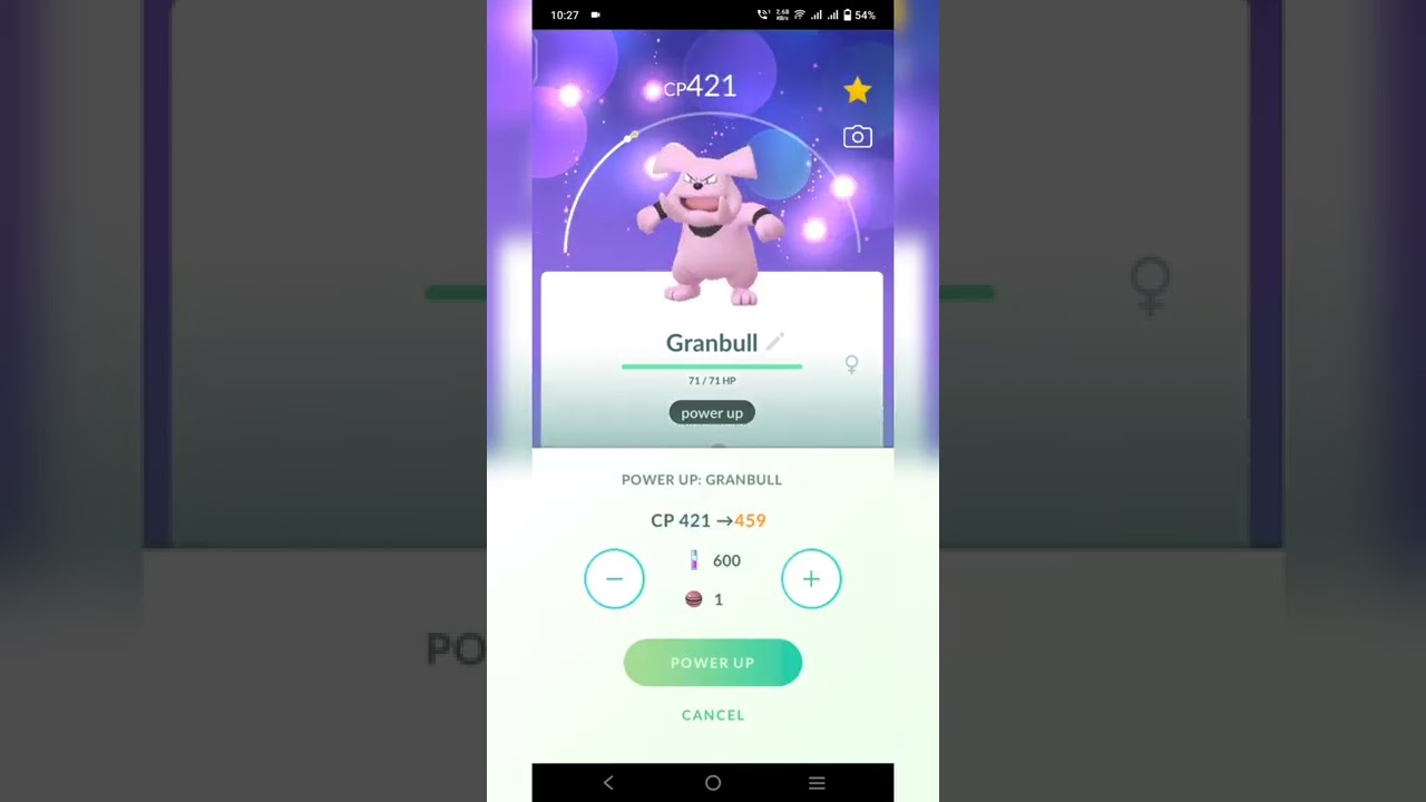 omg maxed out my 100iv granbull to lvl 50 🙂 #shorts