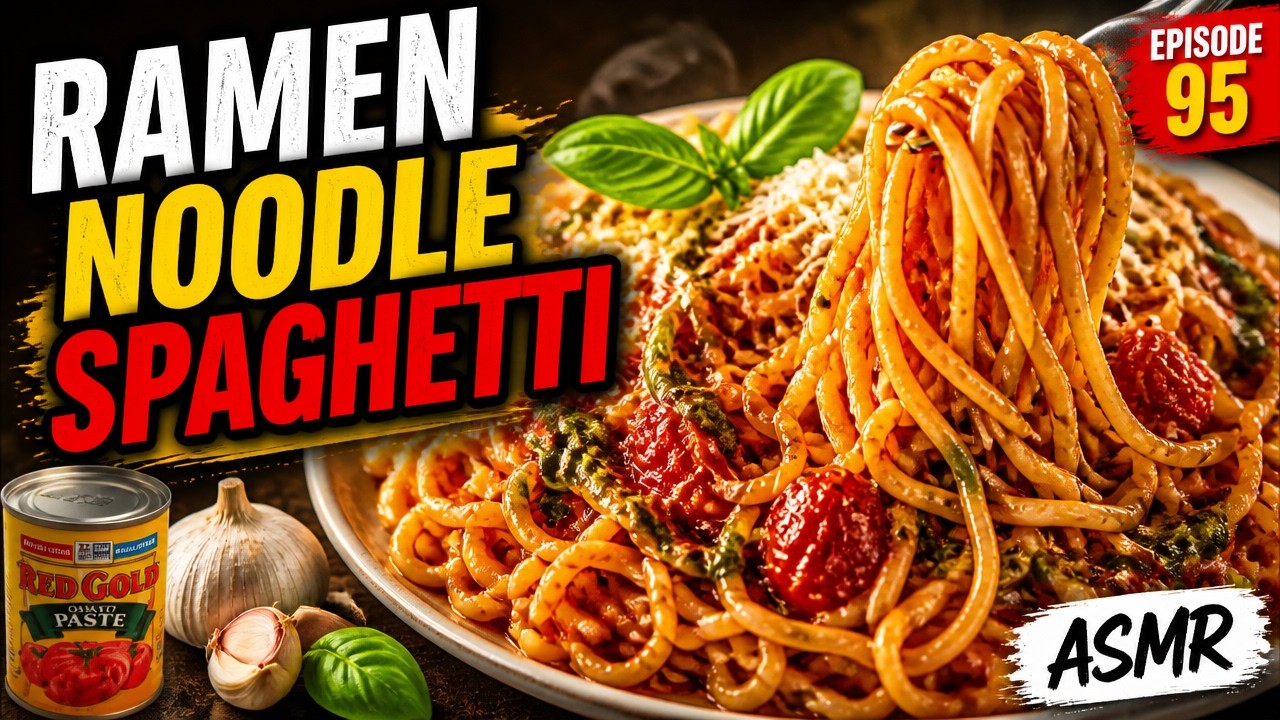 Ramen Noodle Spaghetti (Warning This Will Make You Hungry!) Episode 95 (ASMR)