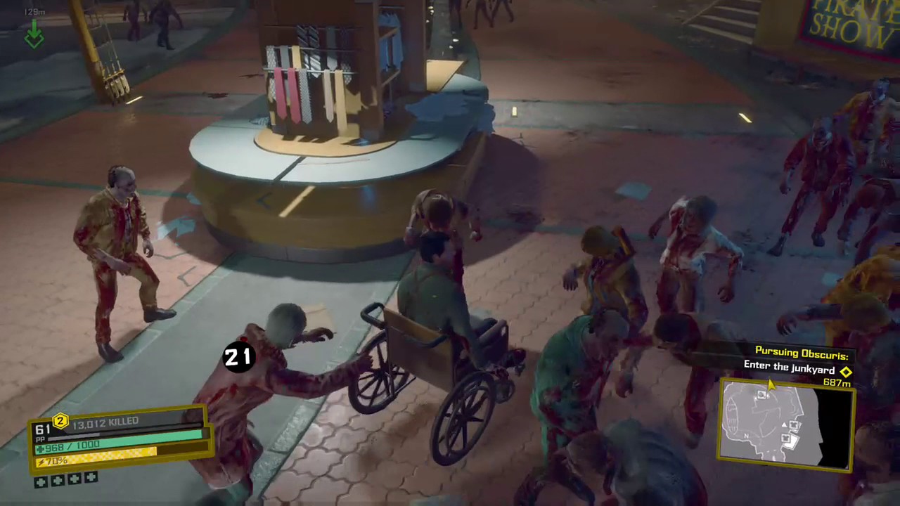 Dead rising 4 Handicapped frank west killing zombies
