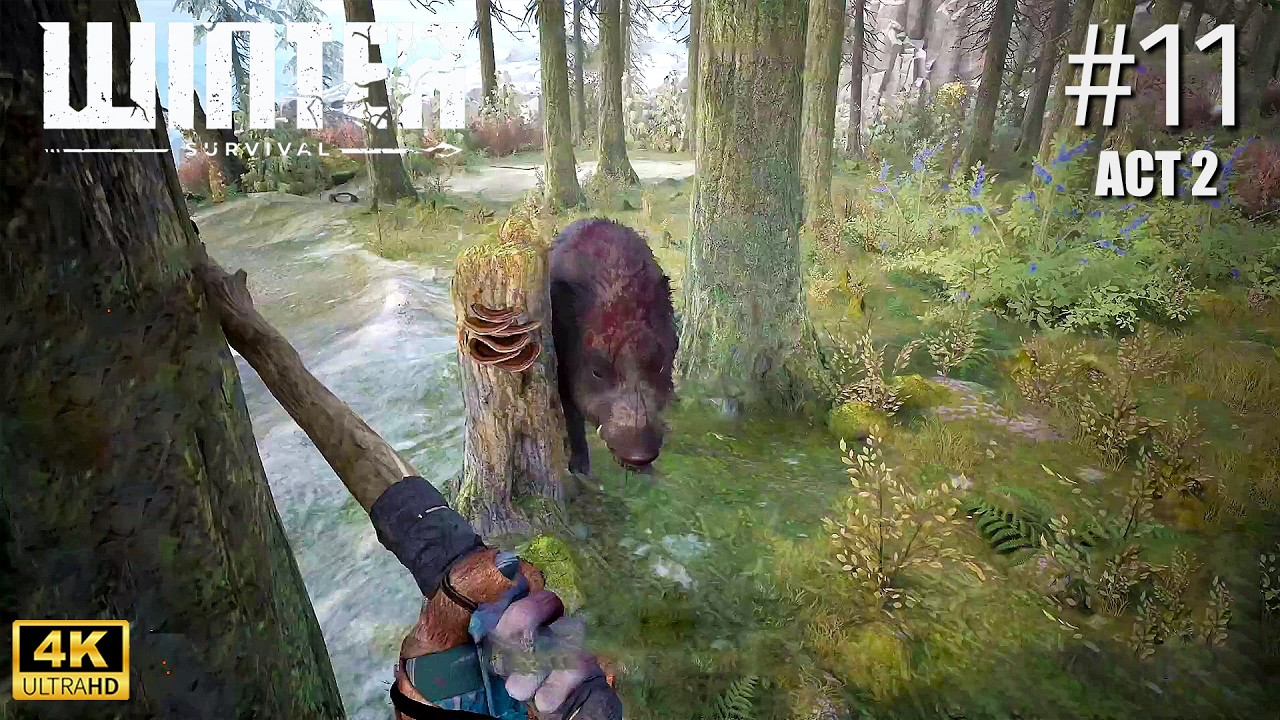 NUEVA ZONA, NUEVOS PELIGROS.  JABALÍS | #11 ACT 2 | Winter Survival Gameplay Español