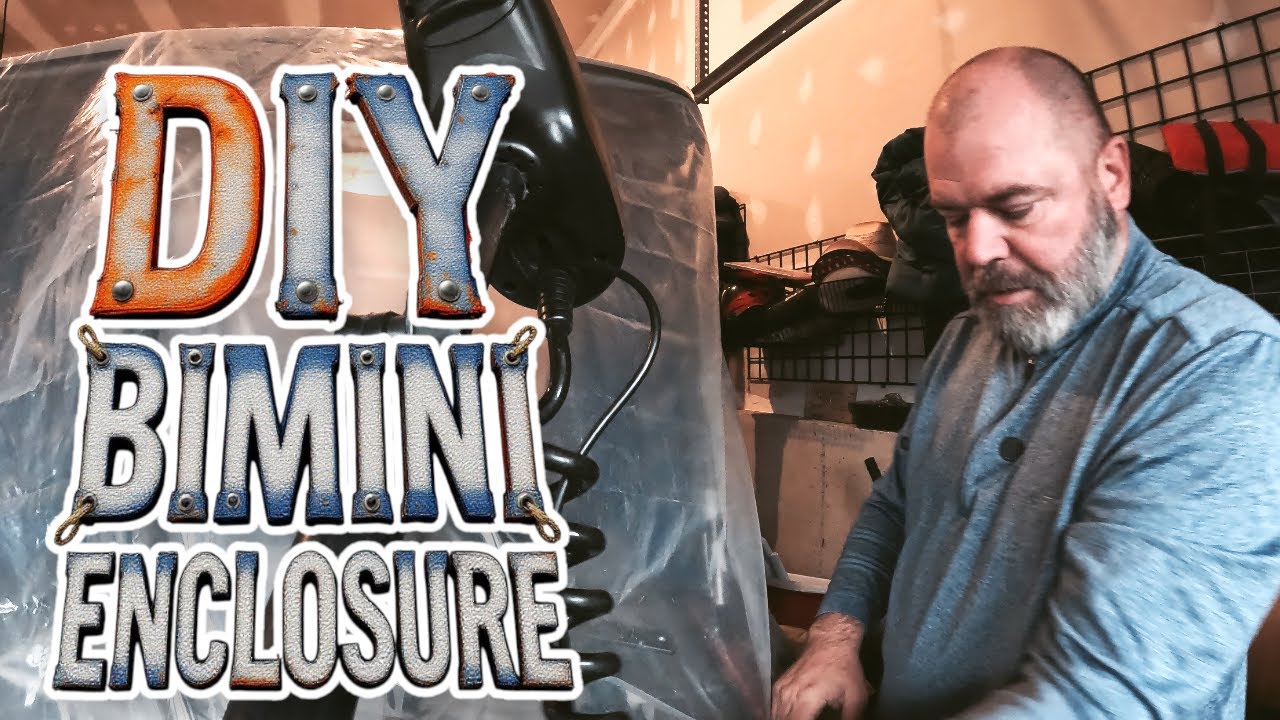 Индивидуальный тент-бимини за 30 долларов из занавески для душа из Walmart и пары синих брезентов...