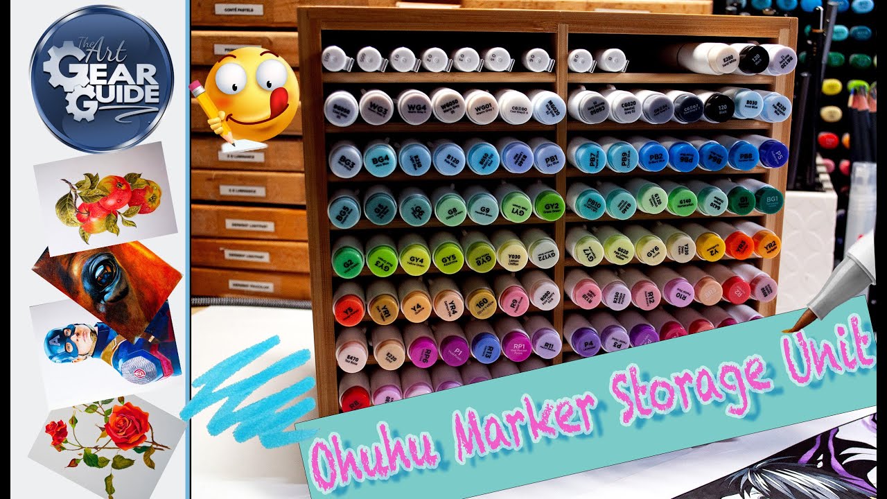 Beautiful Ohuhu Bamboo Storage Unit | Ohuhu Markers |Ohuhu