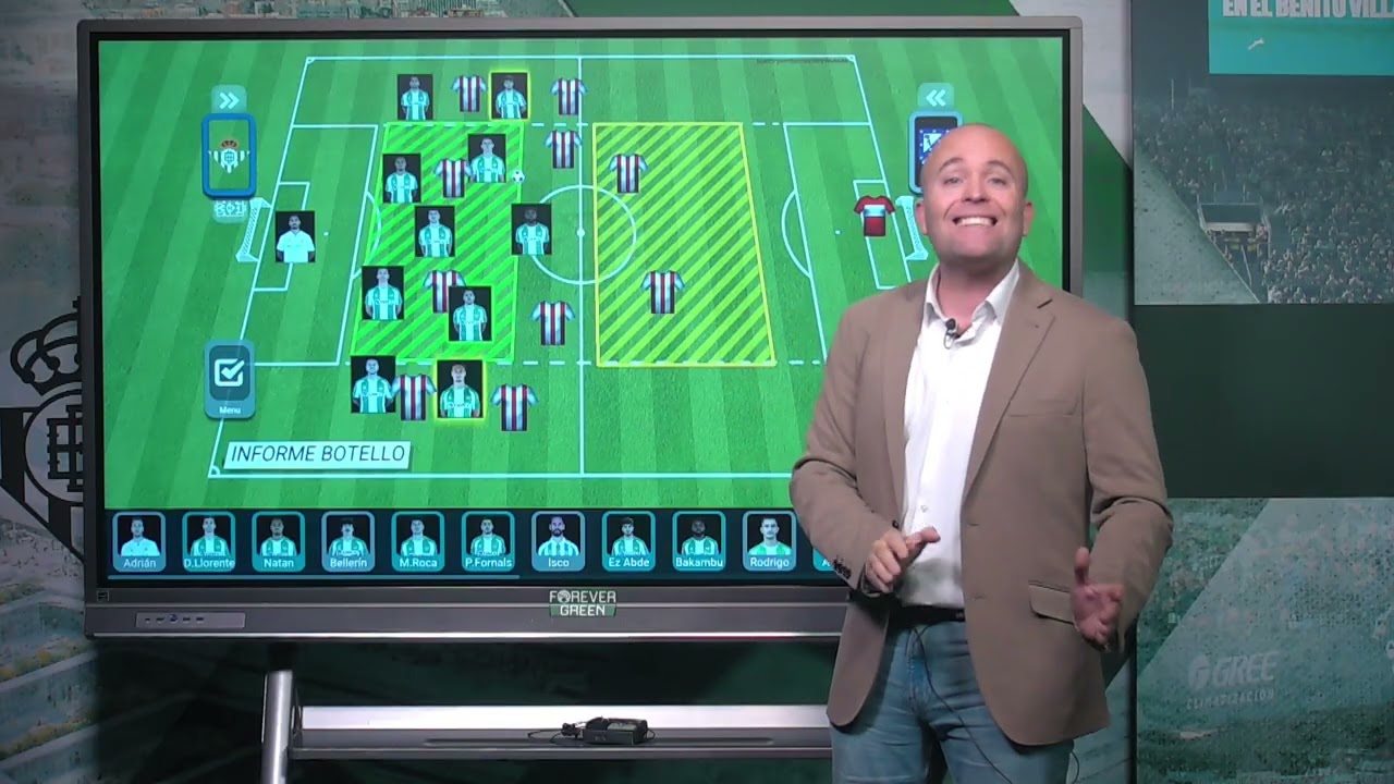 ESTUDIO TÁCTICO DEL PARTIDO DEL BETIS  ANÁLISIS EN RTV BETIS  JESÚS BOTELLO ENTRENADOR UEFA PRO Y