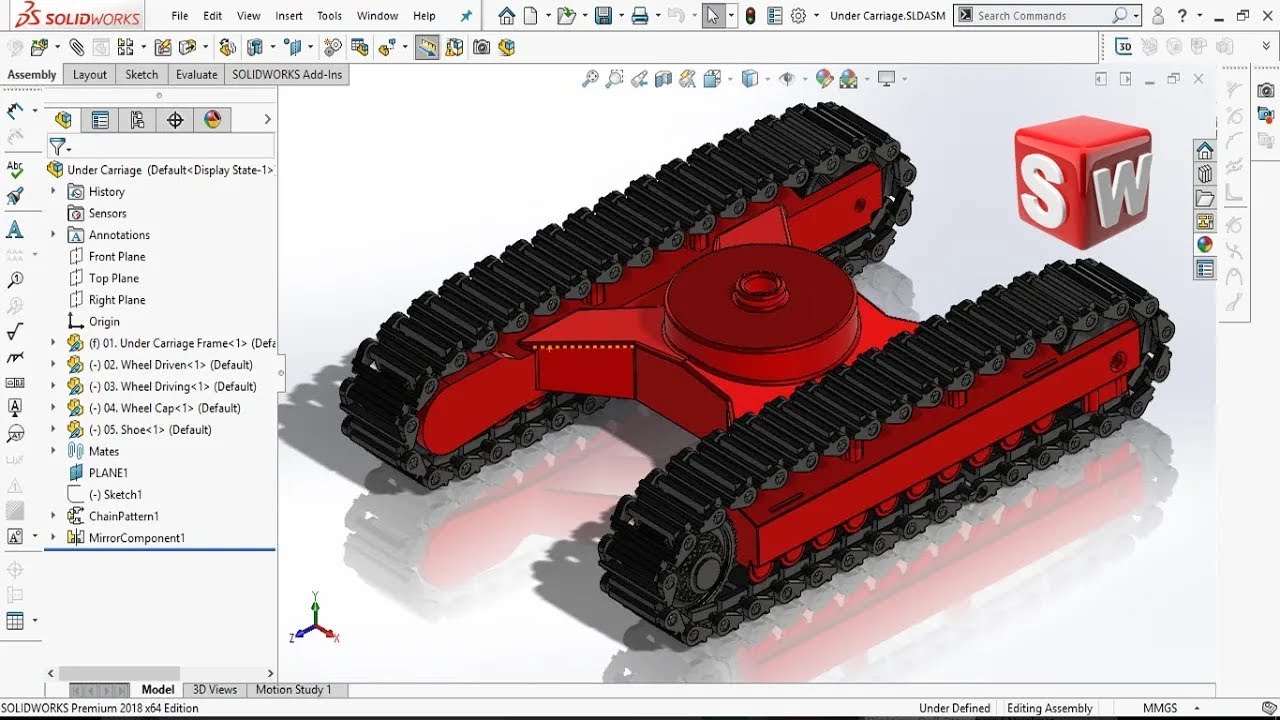 Solidworks Tutorial HP | Undercarriage | Excavator