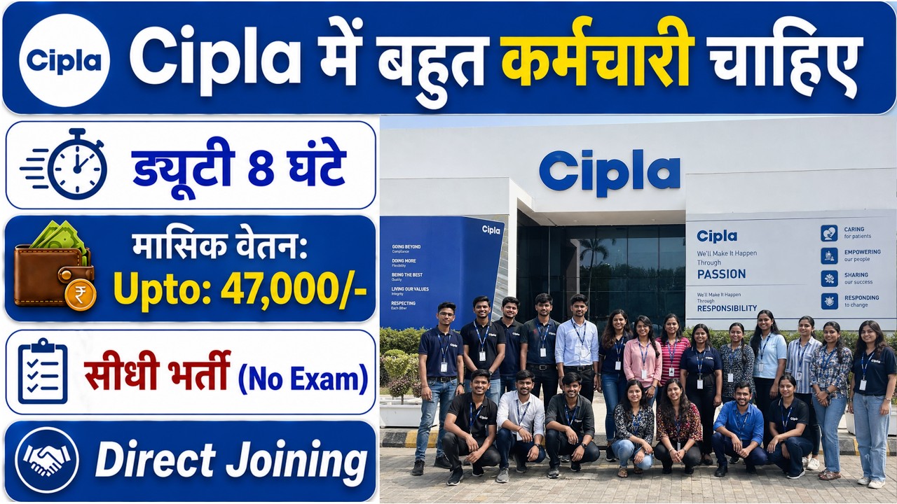 Cipla Recruitment 2026 | Cipla Job Vacancy 2026 | Cipla job 2026 | Private company job vacancy 2026