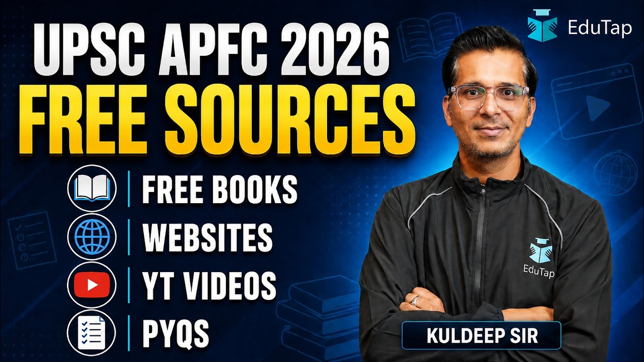 UPSC EPFO APFC 2026 Free Resources for Self-Study |Free Books, Website & Videos for APFC Preparation