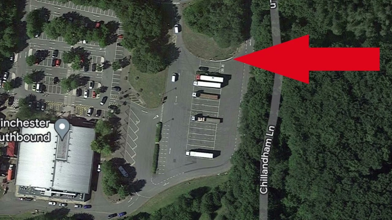 Winchester Services, M3 Southbound: parking for caravans and motorhomes