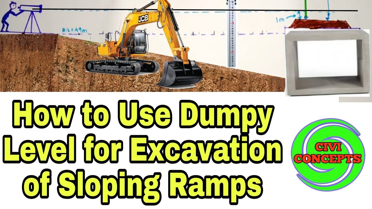 How to use Dumpy Level for Excavation of Sloping Ramp