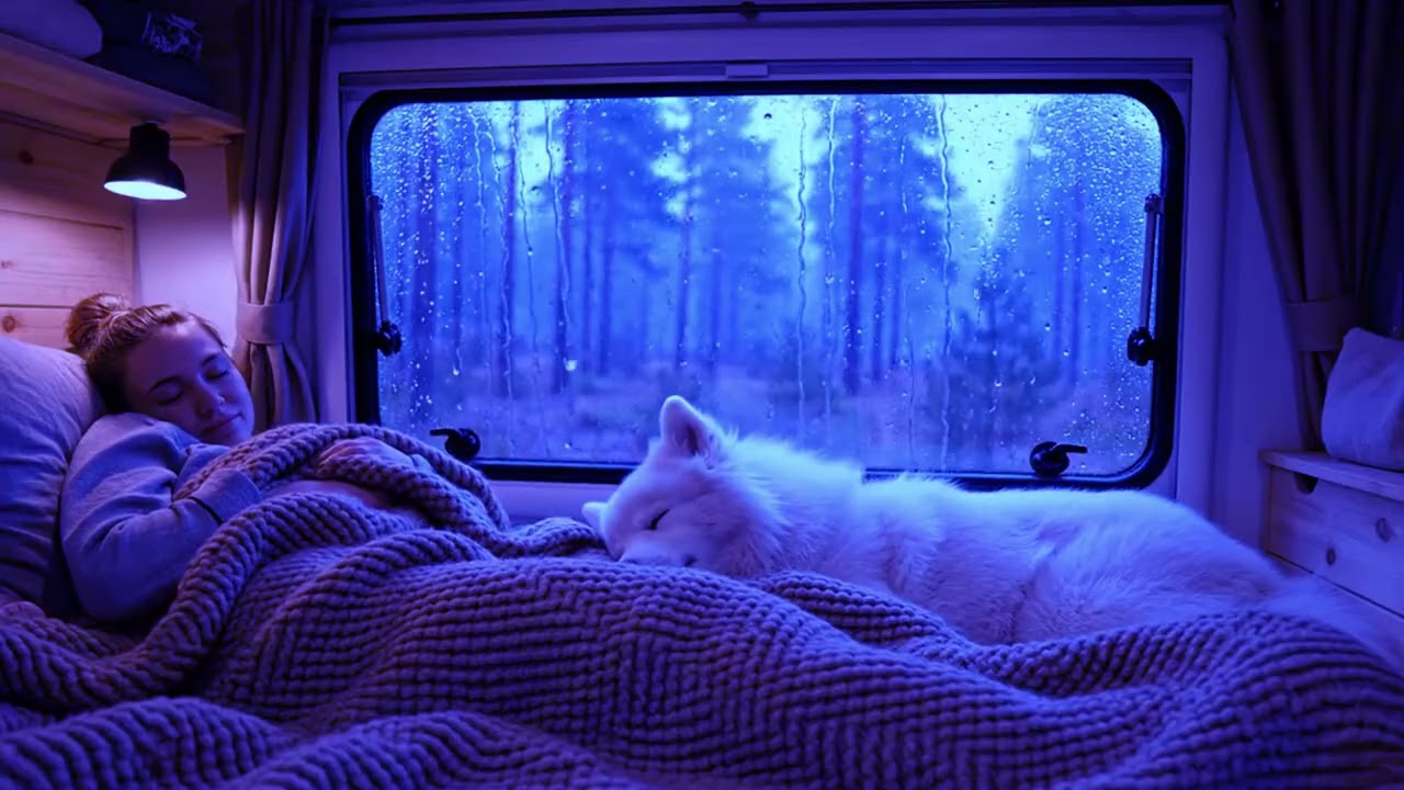 Rain Sounds with Gentle Thunder for Peaceful Sleep and Relaxation