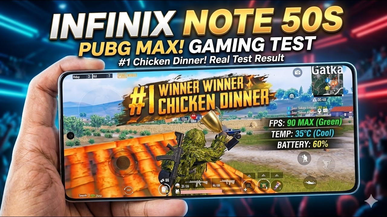 Infinix Note 50S Gaming Test Mobile Legends, Hono of Kings, Delta Force, PUBG Mobile 2026