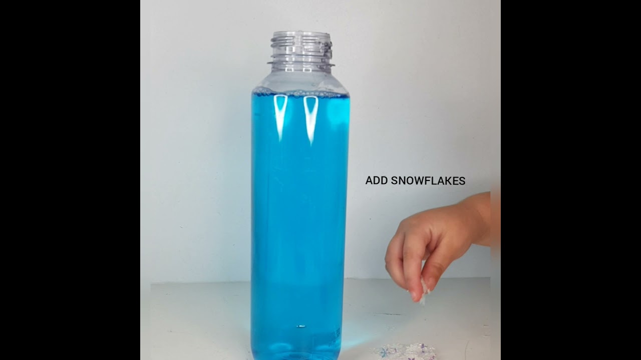 Frozen Inspired Winter Snowflake Sensory Bottle