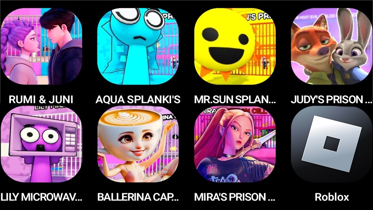 LILY MICROWAVE,BALLERINA CAPPUCCINA,MIRA'S PRISON RUN,Roblox,RUMI & JINU PRISON,AQUA SPLANKI'S...;;;