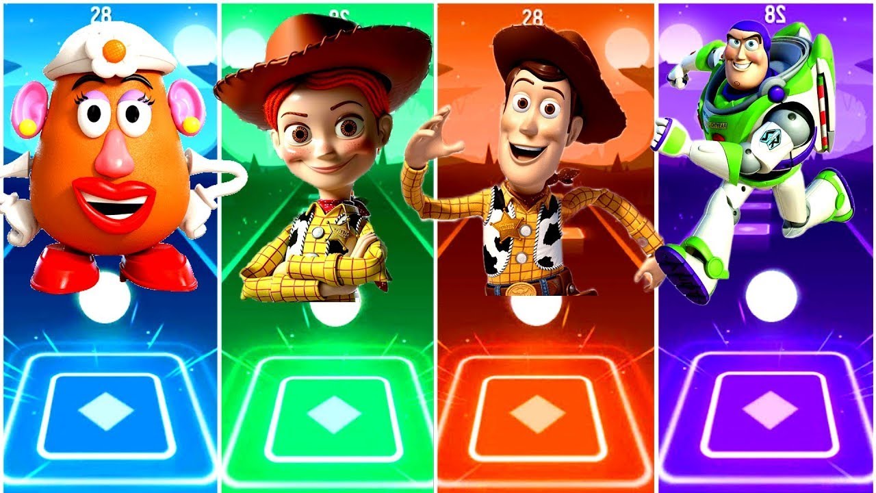 TOY STORY TEAM 🆚 POTATO 🆚 JESSY 🆚 WOODY 🆚 BUZZ LIGHTYEAR 🆚 TILES HOP EDM RUSH,🎶Who Is Best 🔮�