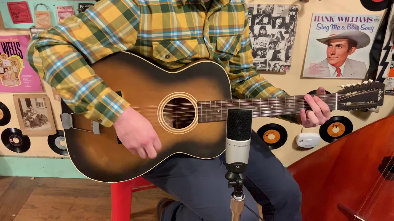 1960s Harmony-made Stella H912 12-string 000-size guitar