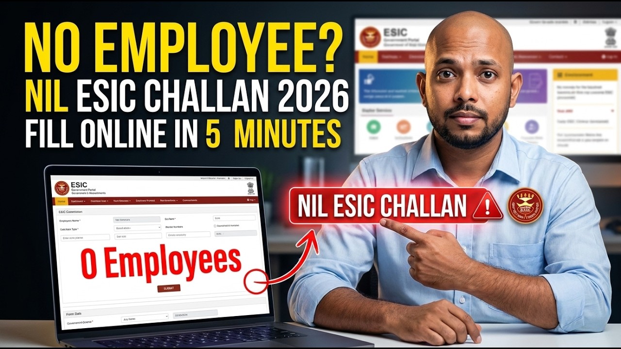 How to Fill Nil ESIC Challan Online 2026 | No Employee Under ESIC? Step-by-Step Process