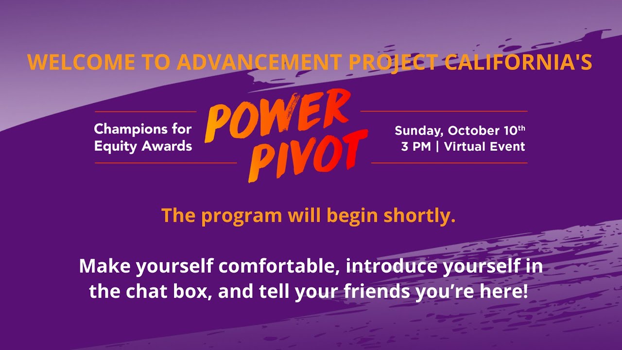 Champions for Equity Awards: Power Pivot