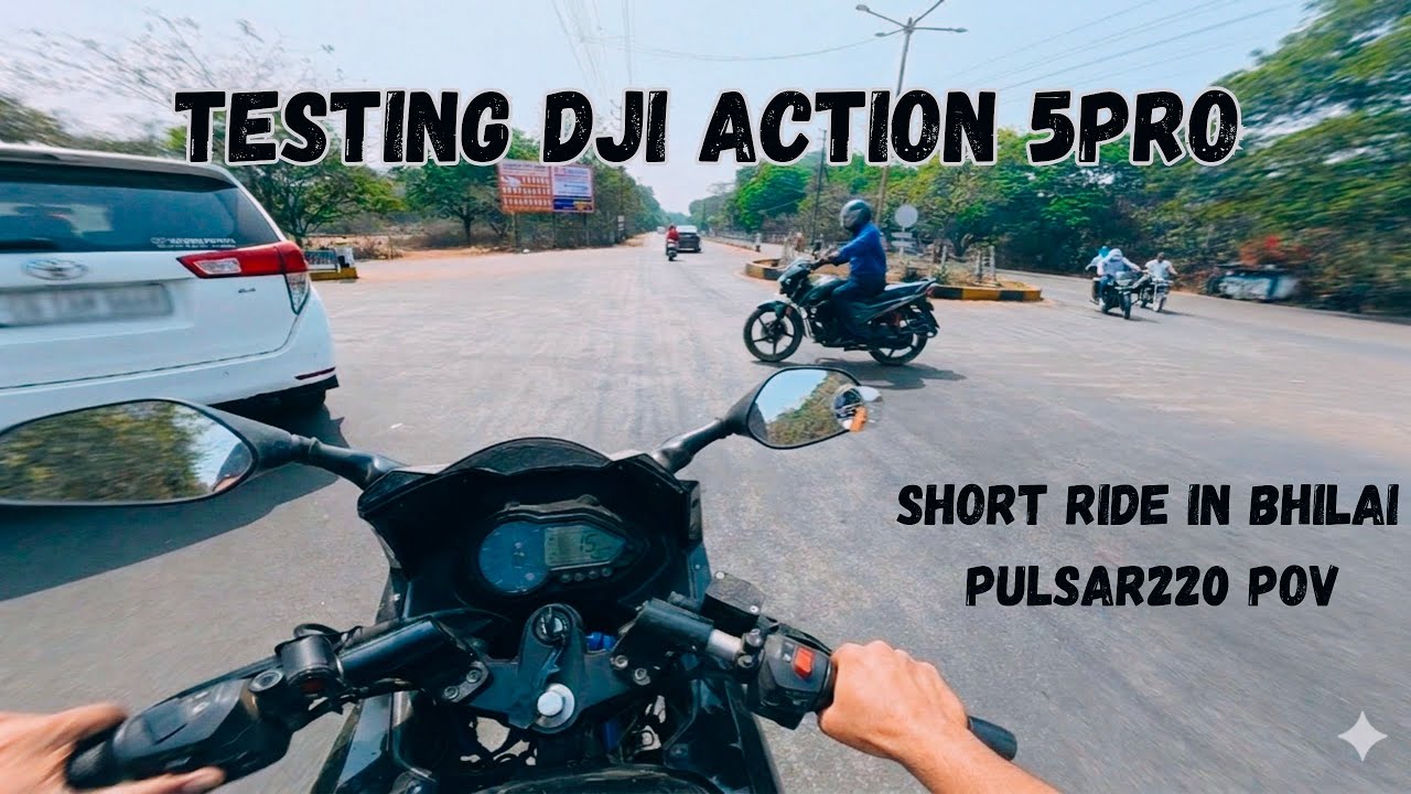 Short ride in #bhilai | Pulsar 220 Bs3 | Dji Action 5 pro
