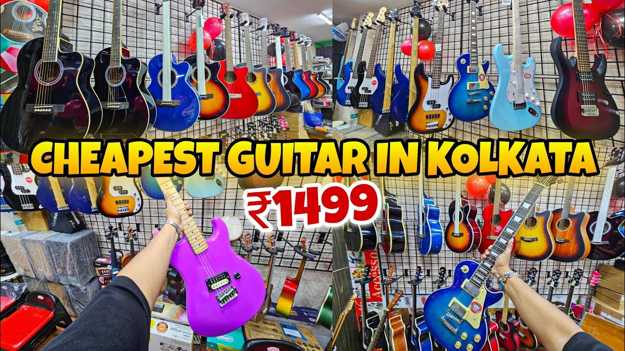 Cheapest Guitar Market Kolkata | Kolkata Musical Instrument Market