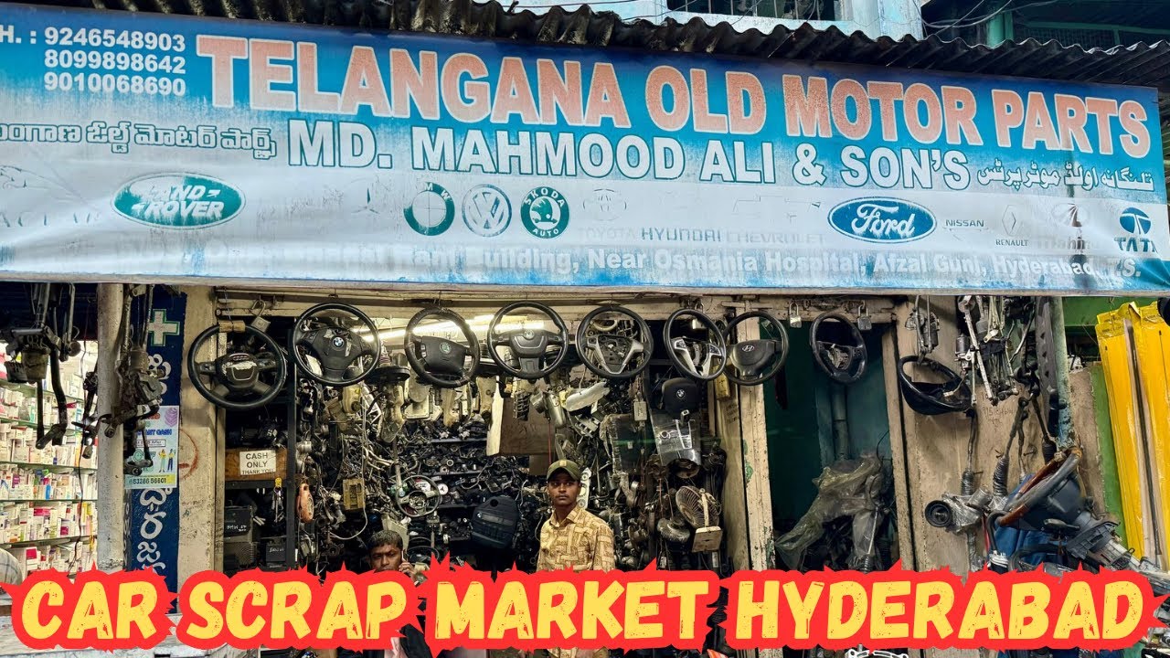 Hyderabad used car scrap market afzalganj #telangana #andhrapradesh #spareparts #engine