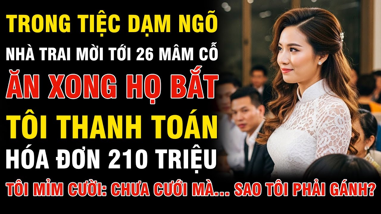 Dạm Ngõ 26 Mâm Đắt Đỏ, Ăn Xong Bị Ép Trả 210 Triệu—Tôi Cười: Chưa Cưới Sao Phải Gánh?