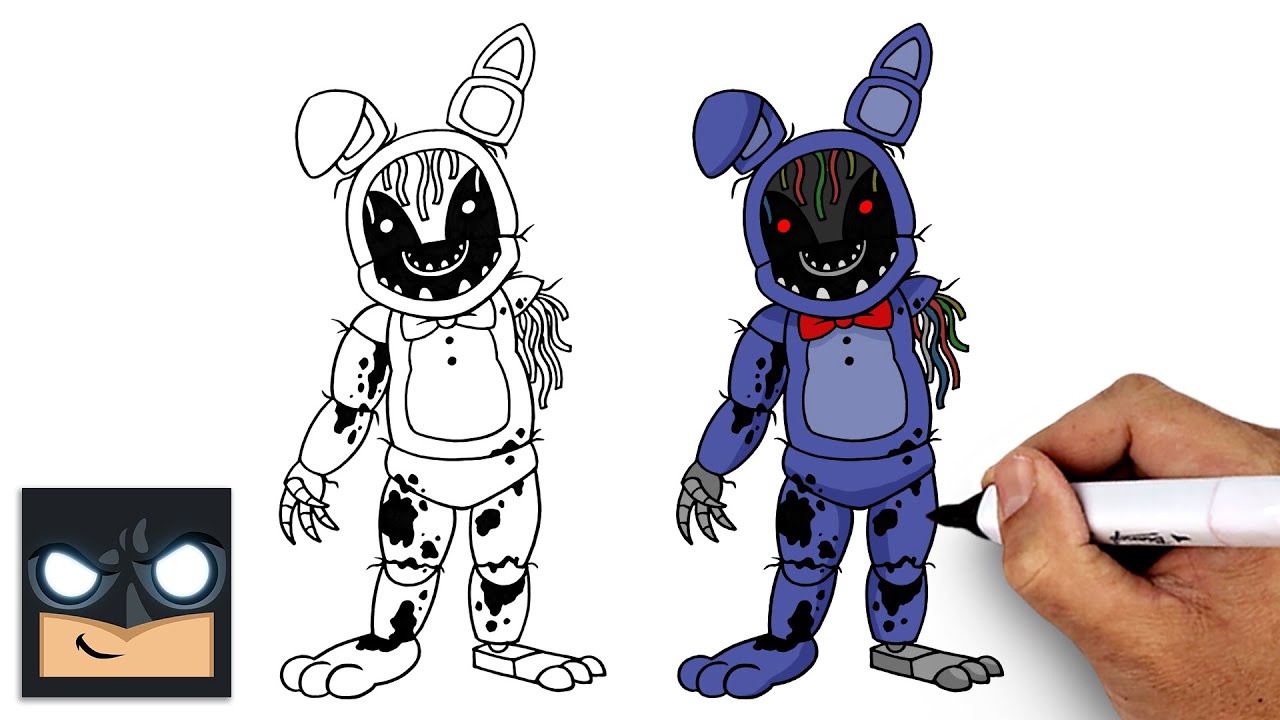 How to Draw Withered Bonnie | Five Nights at Freddy’s
