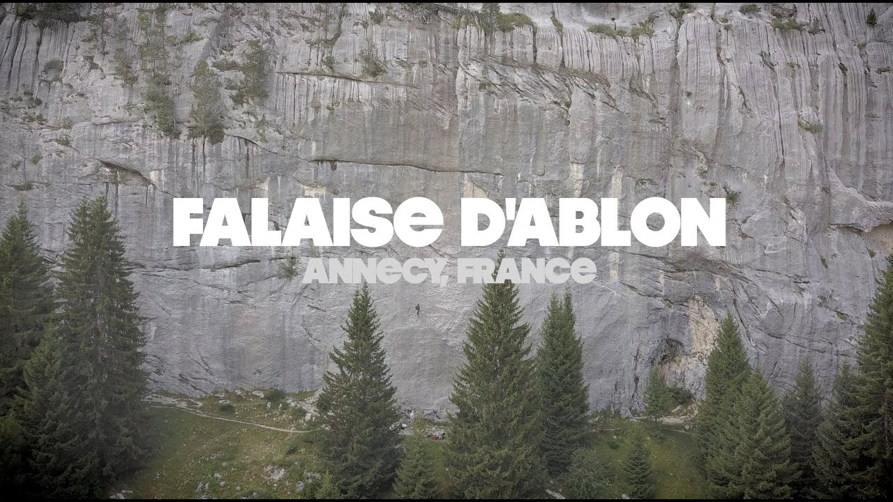 Climbing on Falaise d'ablon Annecy, France