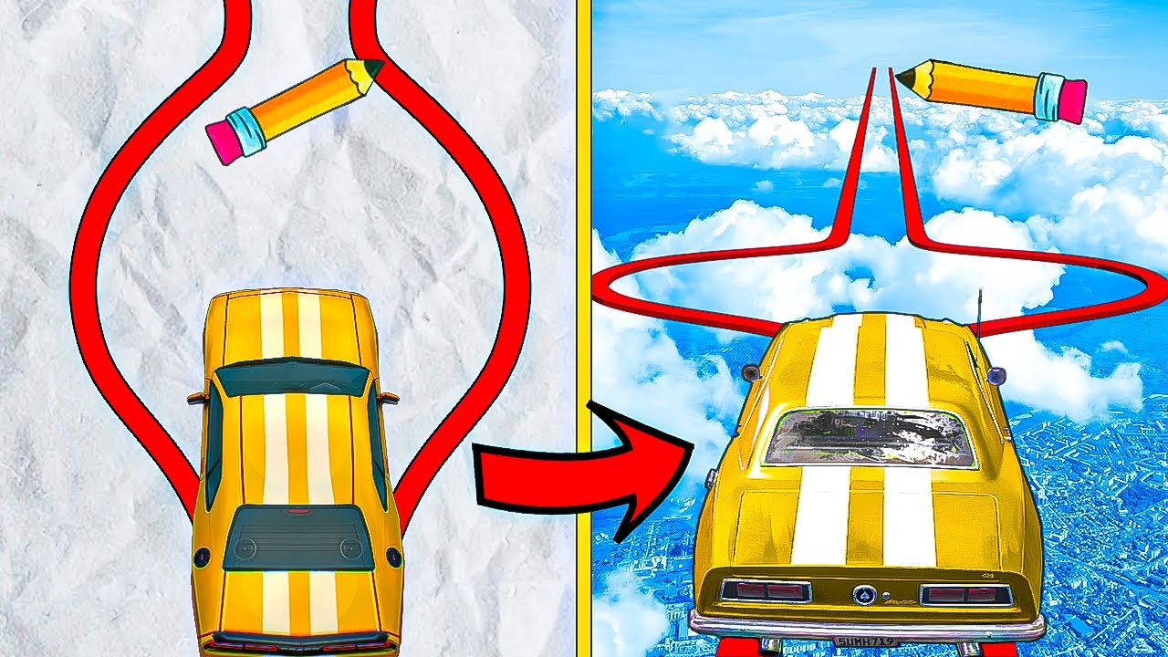 Any challenge you draw comes to life in Ramp Car Jumping