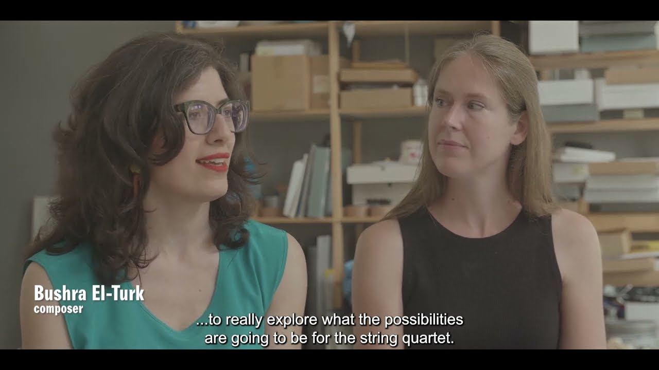 Composer Bushra El-Turk meets the Dudok Quartet in Amsterdam, September 2023