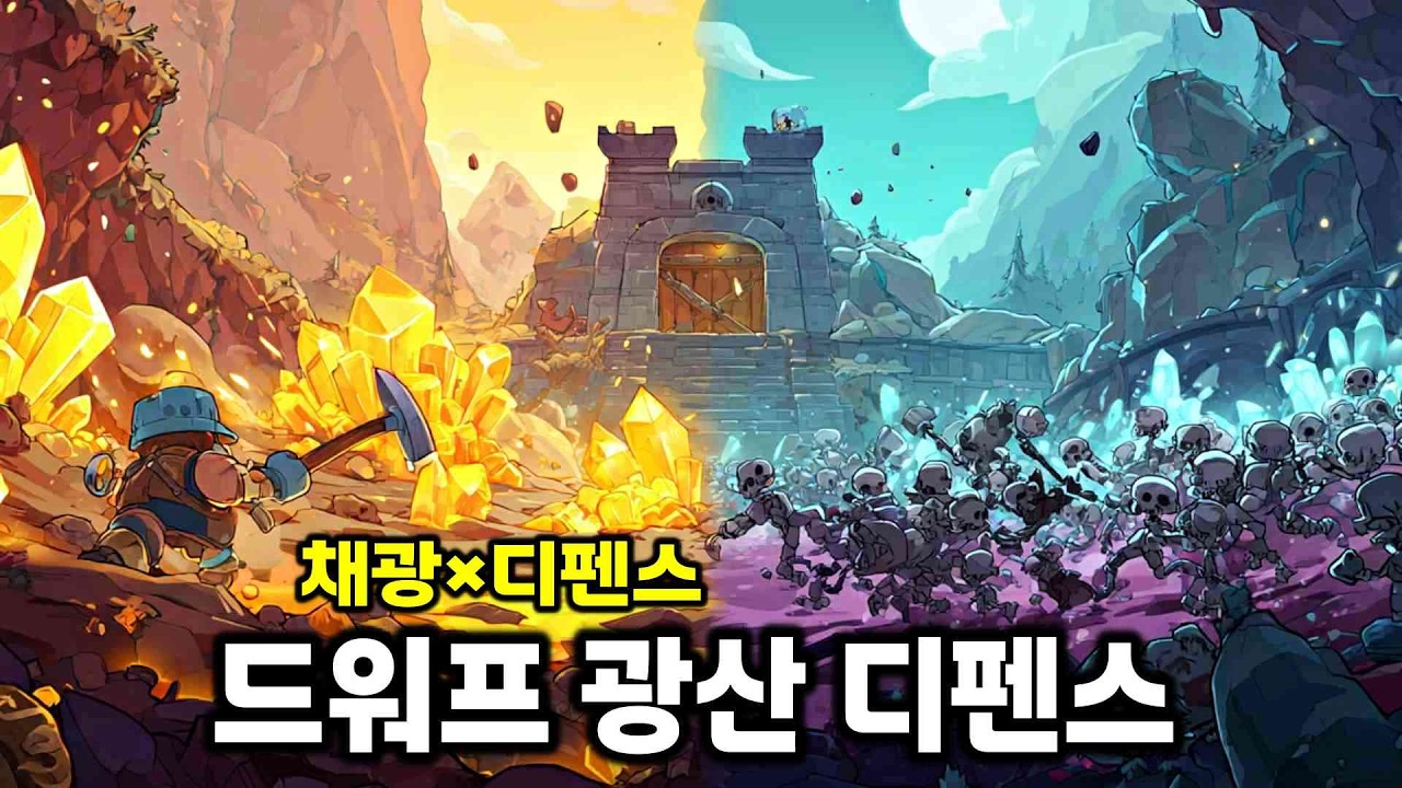 낮엔 캐고 밤엔 막는다! 드워프 광산 디펜스 | Hold The Mine