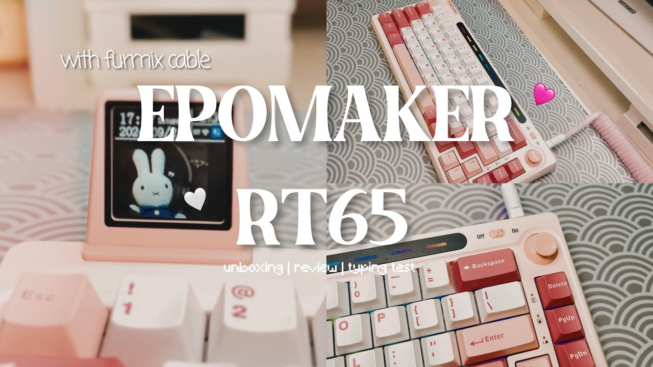EPOMAKER RT65 keyboard & FurMix  coiled cable | 67 keys with mini display screen and light bar RGB𐙚⋆